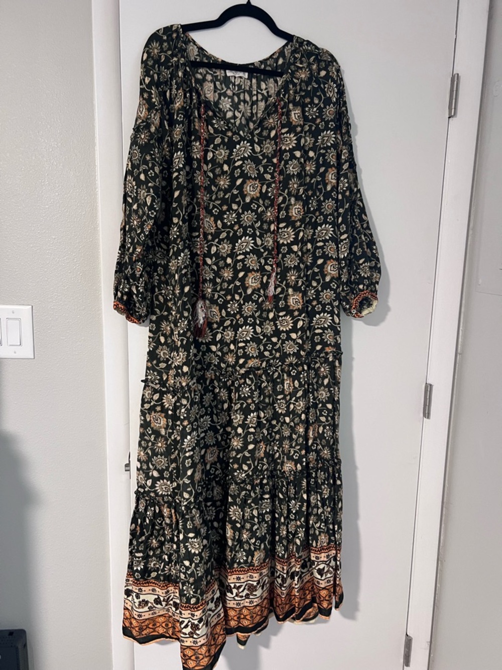 Natural Life Bohemian Floral Tiered Maxi Dress